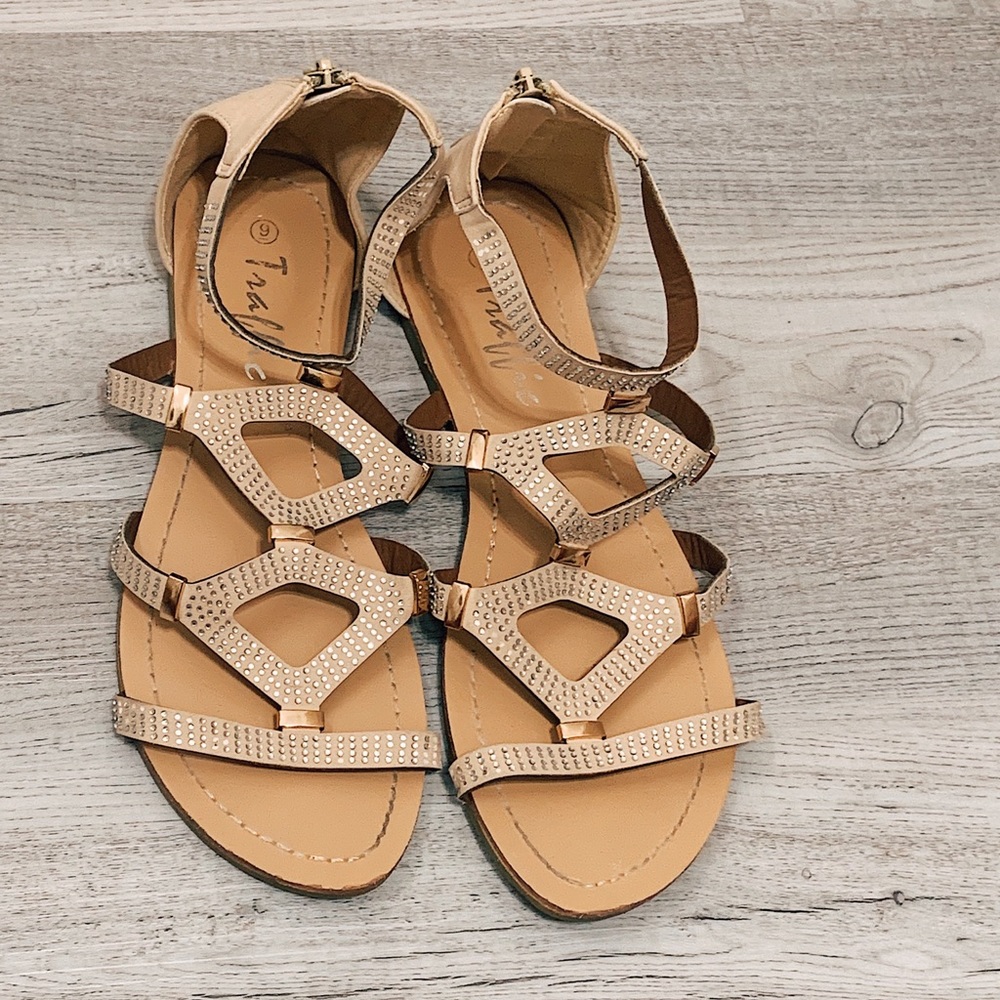 Traffic Rhinestone Sandals